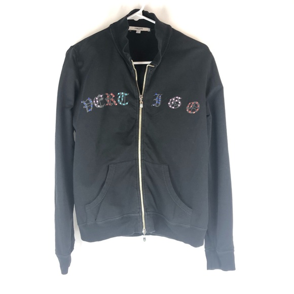 Vertigo Paris Tops - Vertigo Paris Embellished Full Zip Sweatshirt L